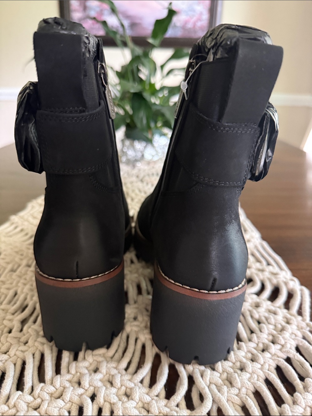 Blondo Black Lug Platform Chelsea Booties - Picture 4 of 9